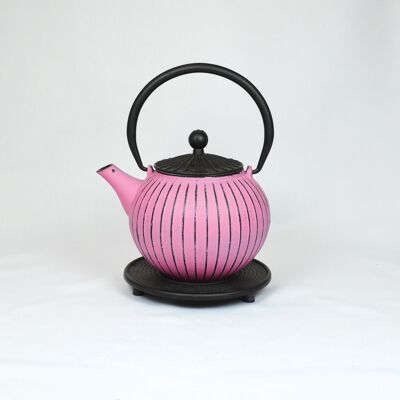 Chokoreto cast iron teapot 0.8l lavender/bk lid with saucer