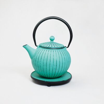 Chokoreto cast iron teapot 0.8l lucite green