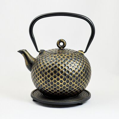 Dim cast iron teapot 1.0l black gold