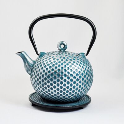 Dim cast iron teapot 1.0l petrol silver