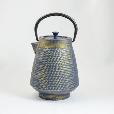 Teiera in ghisa Deng 1.1l blu-oro