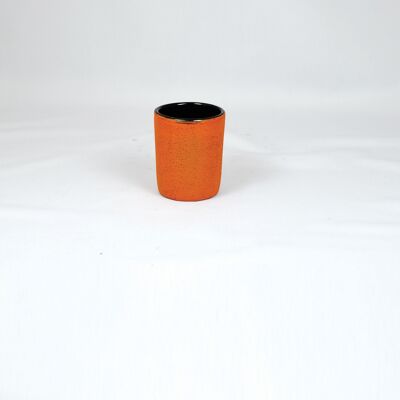 Vaso de hierro 0,15 l alto en naranja