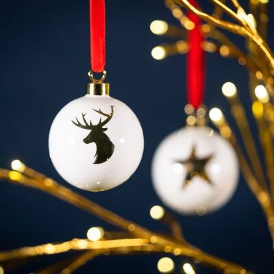 Gold Stag Bauble