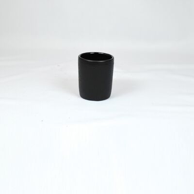 Vaso de hierro 0.15l alto en negro