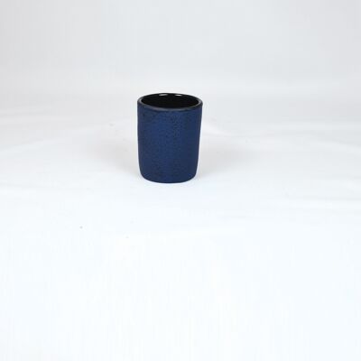 Vaso de hierro 0.15l alto en azul