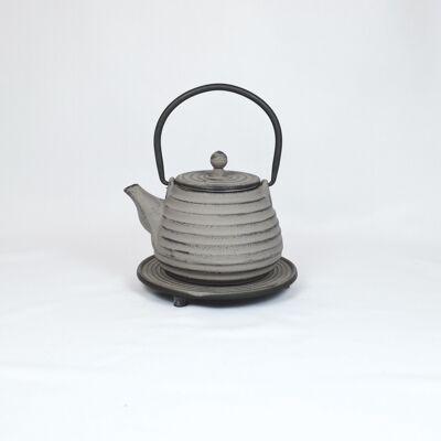 Nabe cast iron teapot 0.5l gray with saucer
