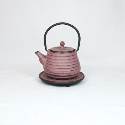 Nabe cast iron teapot 0.5l lavender with saucer