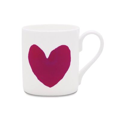 Large Heart Maroon Mug 350ml