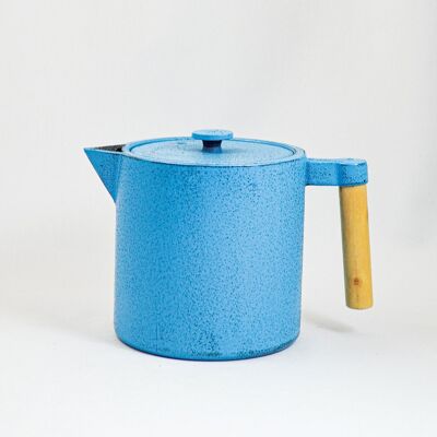 Chiisana 0.9l cast iron teapot blue