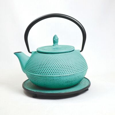 Arare cast iron teapot 1.2l lucite green
