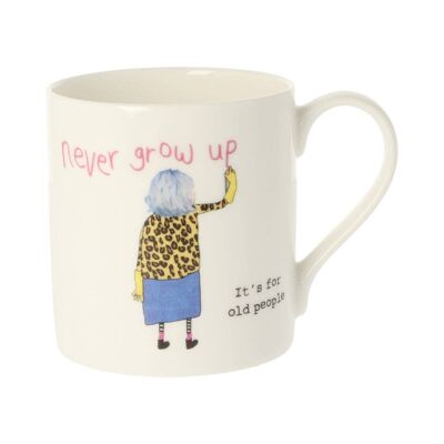 Rosie Made A Thing Never Grow Up Mug 350ml