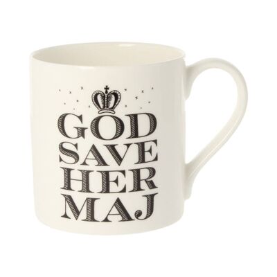 Samantha Morris God Save Her Maj Mug 350ml