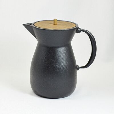 Bika cast iron teapot 1.0l black - copper lid