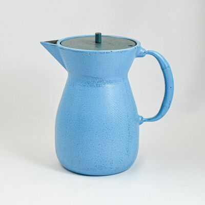 Bika cast iron teapot 1.0l light blue - petrol lid
