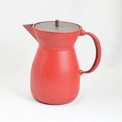 Bika cast iron teapot 1.0l red - gray lid