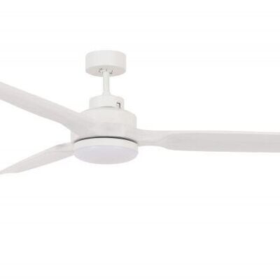 Lucci air - Ventilatore da soffitto Shoalhaven con telecomando e luce LED, bianco, pale in vero legno