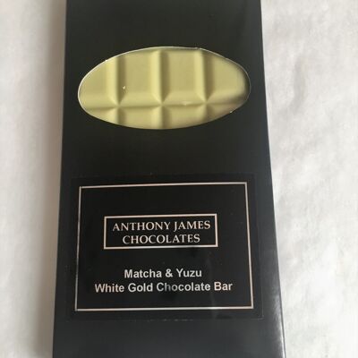 Matcha & Yuzu White Gold Chocolate Bar 100g- Single Origin Madagascar 45%