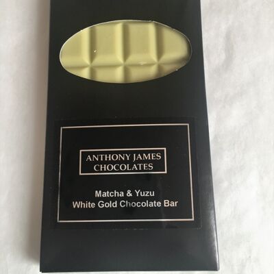 Matcha & Yuzu White Gold Chocolate Bar 100g- Single Origin Madagascar 45%