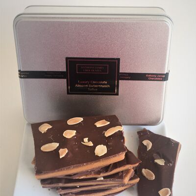 Luxury Chocolate Almond Buttercrunch Toffee 500g