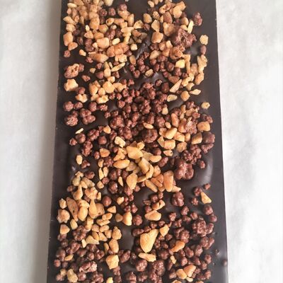 Organic Single Origin Caramel Crunch Dark Chocolate 100g Madagascar 100%