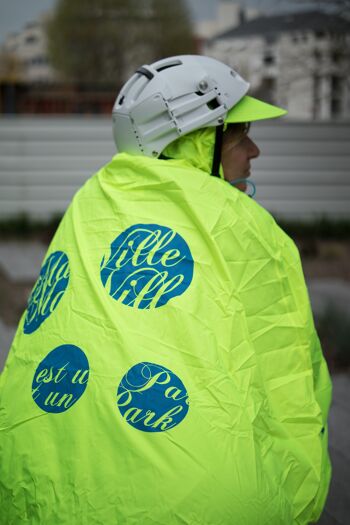 FULAP, Protection pluie poncho cape vélo recyclé,, Jaune 2