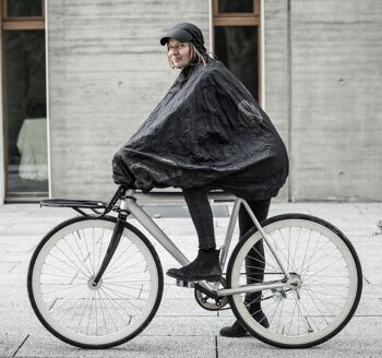 FULAP, Protection pluie poncho cape vélo recyclé,, Noir 1