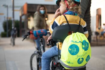 FULAP Jr, Protection pluie poncho cape vélo recyclé, enfant, Jaune 2
