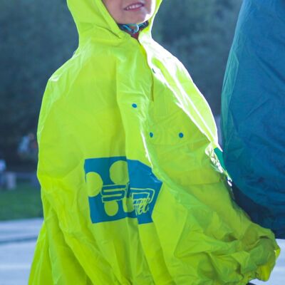 FULAP Jr, Protection Pluie Poncho Cape Velo Recyclé, Kinder, Gelb