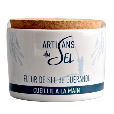 Flor de Sal de Guérande natural en maceta de cerámica - 100gr