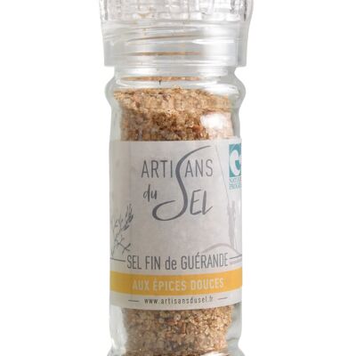 Molinillo de sal fina de Guérande con especias suaves - 80gr