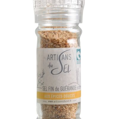 Guérande fine salt mill with mild spices - 80gr