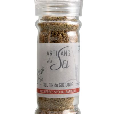 Fine Guérande salt mill with herbs for grilling - 80gr