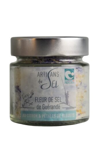 Fleur de Sel de Guérande aux pétales de Bleuets et citron - 85gr 1