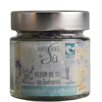 Fleur de Sel from Guérande with blueberry petals and lemon - 85gr