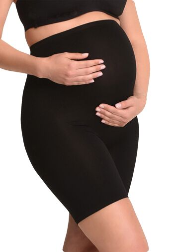 SHORT de maternité (Jambes longues) avec effet shapewear (Noir) 1