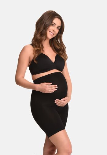 SHORT de maternité (Jambes longues) avec effet shapewear (Noir) 2