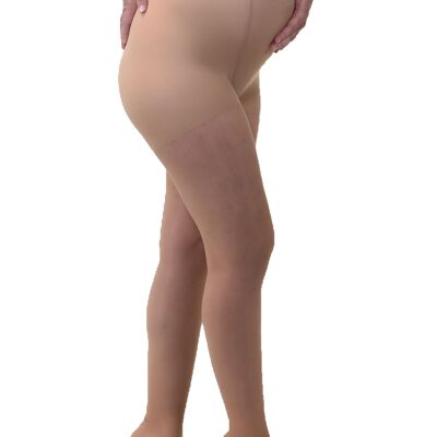 Semi Transparent Maternity Tights with medium compression Natural