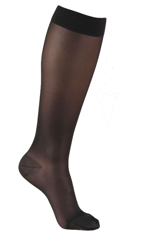 Knee High Sock with medium compression Black -