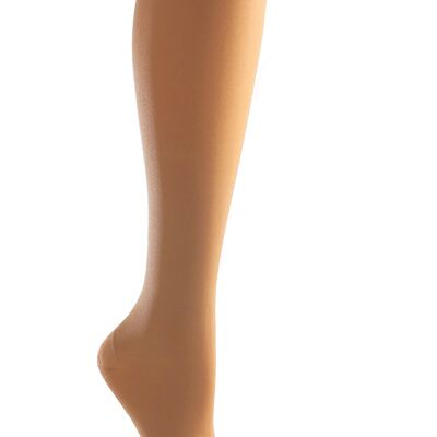 Chaussette haute à compression moyenne Beige