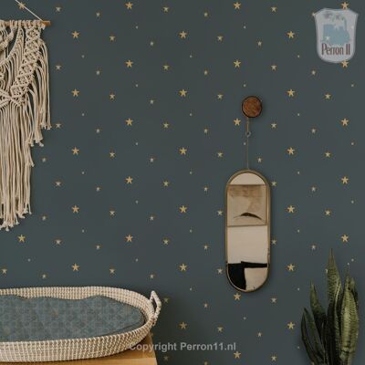 Children's wallpaper stars Starry night in various colors