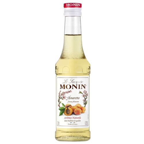 Sirop Saveur Amaretto MONIN pour boissons chaudes ou cocktails - Arômes naturels - 25cl
