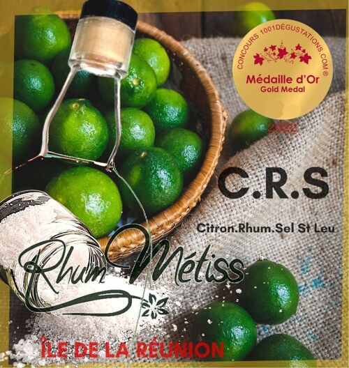 Rhum arrangé Métiss C.R.S au sel de Saint Leu Île de La Réunion