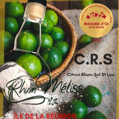 Arrangiamento di rum Métiss C.R.S con sale dell'isola di Saint Leu Reunion