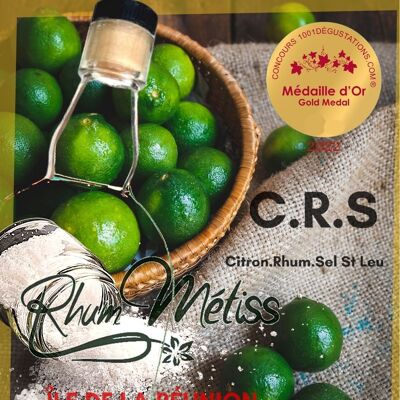 Arrangiamento di rum Métiss C.R.S con sale dell'isola di Saint Leu Reunion