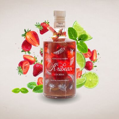 Erdbeer-Rum-Punsch im Mojito-Stil