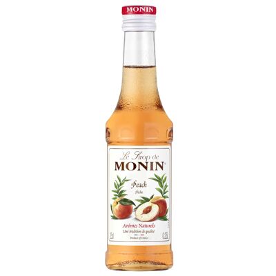 MONIN Sirope de Melocotón para cóctel o limonada - Sabores naturales - 25cl