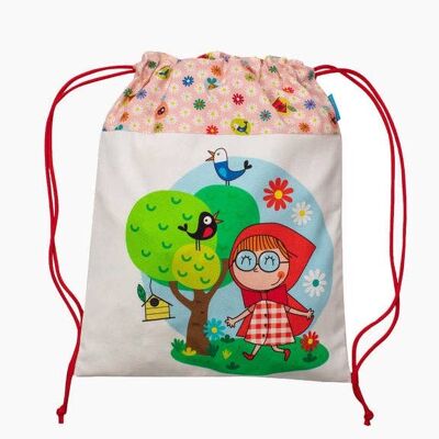 Mochila con cordón caperucita