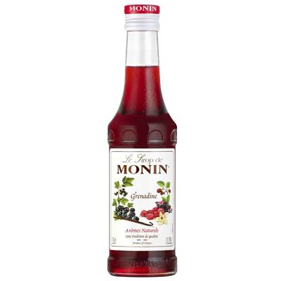 MONIN Sirope de granadina para cócteles y limonada - Sabores naturales - 25cl