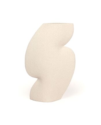 VASE EN CERAMIQUE 'ELLIPSE N°3 - BLANC' 1