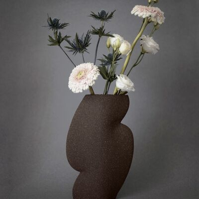 CERAMIC VASE 'ELLIPSE N°3 - BLACK'